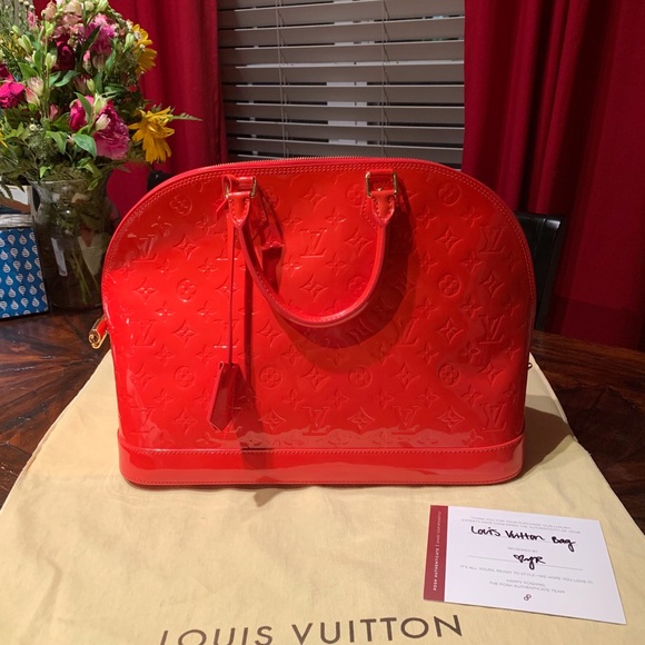 Louis Vuitton Handbags - Louis Vuitton Rouge Grenedine Monagram VA Bag